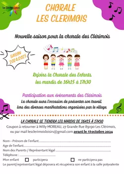 Inscription Chorale des enfants